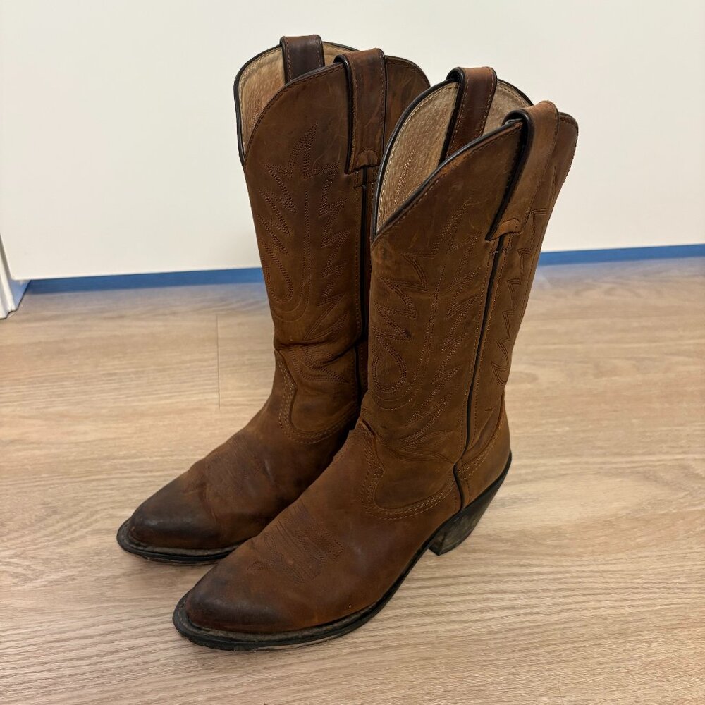 Durango Brown Leather Western Cowboy Boots